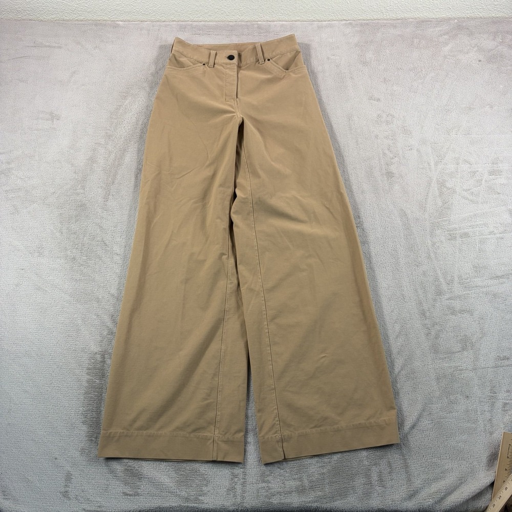 Lululemon City Sleek Utilitech Extra-Wide-Leg Pants Filbert Tan Women 26 $128 - Picture 2 of 11